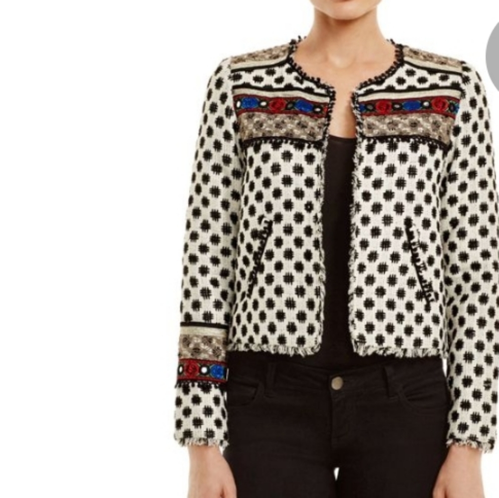 NWT Twelfth St. by Cynthia Vincent Embroidered Silk Jacket size 2 - Picture 3 of 10